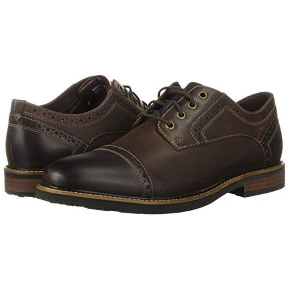 NWT Nunn Bush Overland Cap Toe Oxford Brown Chamois Leather Men’s 7M - Picture 1 of 7